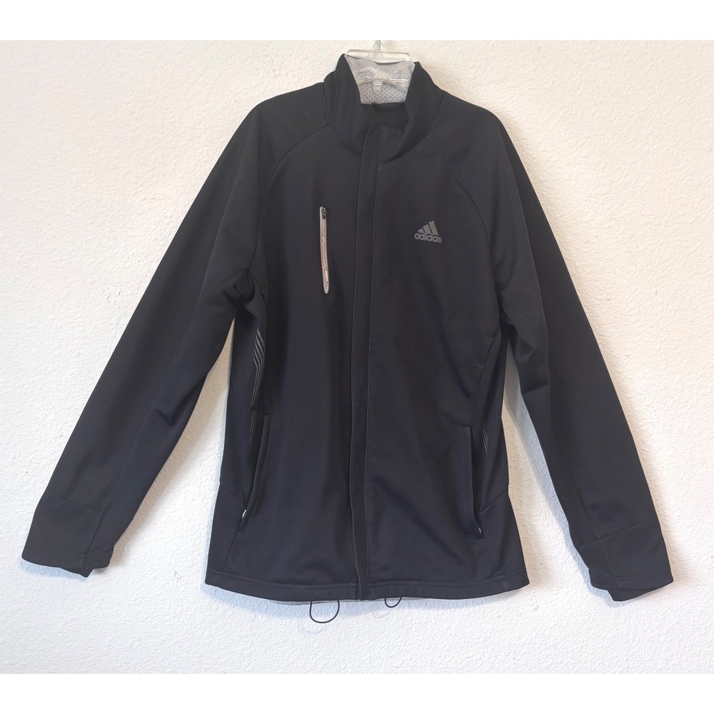 Adidas Formotion Mens Jacket Medium Black Athletic Training‎ Coat Workout Sports